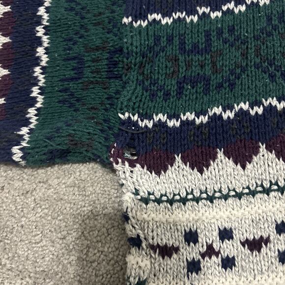 VINTAGE Eddie Bauer Sweater Men Large Pullover Nordic Fair Isle 90s Holiday - Picture 7 of 7